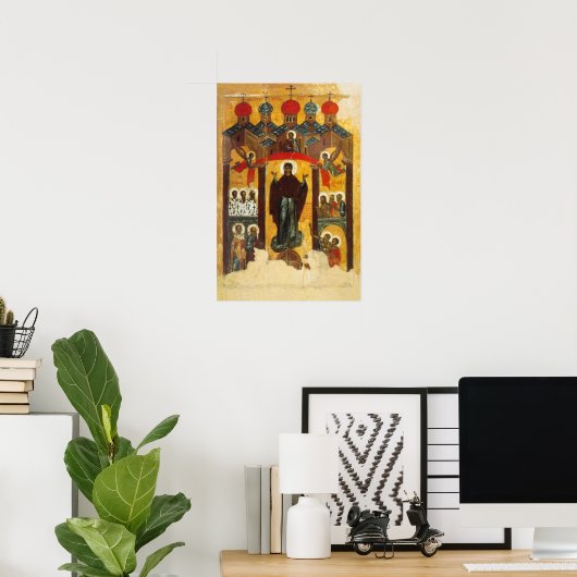 Poster Ancienne icône russe L'Intercession (Bureau à domicile)