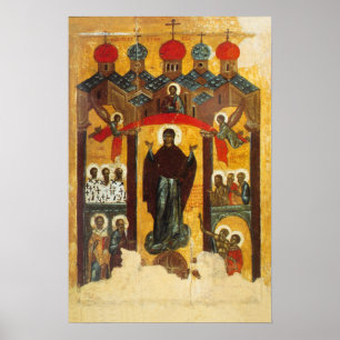 Poster Ancienne icône russe L'Intercession