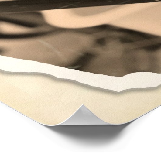 Poster Ancienne machine à écrire vintage (Coin)