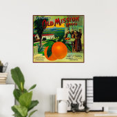 Poster Ancienne mission Orange LabelFullerton, CA (Bureau à domicile)