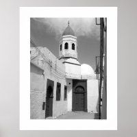 Ancienne mosquée à Tripoli (B&W)