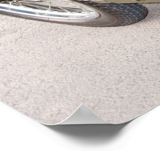 Poster Ancienne moto 750B-2 avec sidecar (Coin)