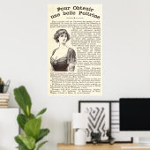 Poster Ancienne publicité française : pilules d'améliorat (Bureau à domicile)