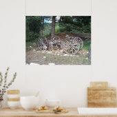 Poster Ancienne roue Wagon (Cuisine)