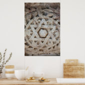 Poster Ancienne sculpture de l'étoile de David, Israël (Cuisine)