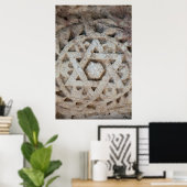 Poster Ancienne sculpture de l'étoile de David, Israël (Bureau à domicile)