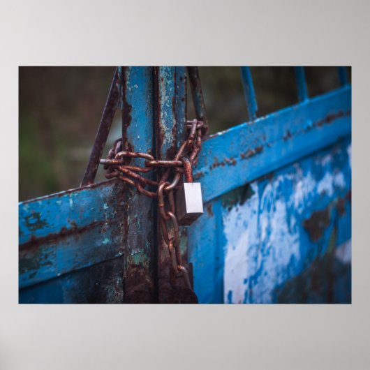Poster Ancienne serrure de porte (Devant)