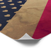 Poster Ancienne Union Jack en rose Poster/Imprimer (Coin)