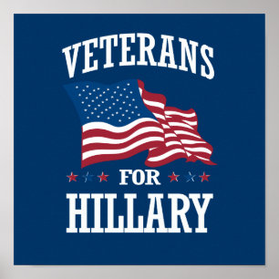 POSTER ANCIENS COMBATTANTS DE HILLARY
