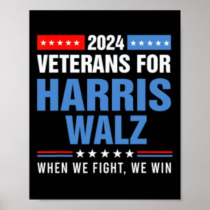 Poster Anciens Combattants Pour Harris W 2024 Campagne Pr