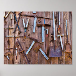 Poster Anciens outils de construction