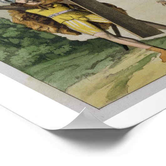 Poster Ancient Celts or Gauls in Battle, c.1800-18 (colou (Coin)