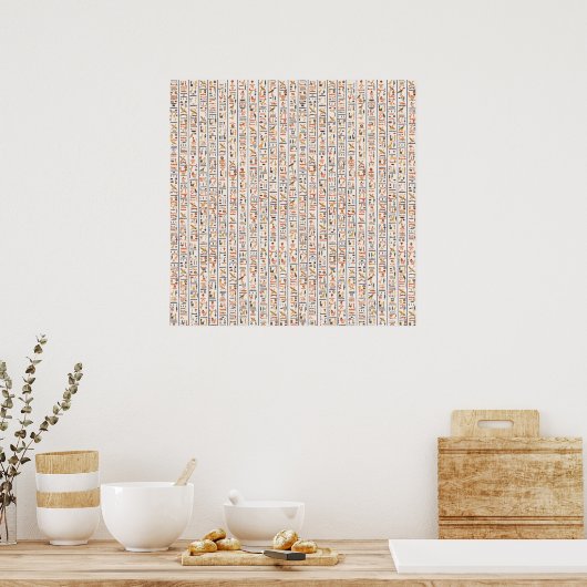 Poster ancient egypt hieroglyphes pattern background hist (Cuisine)