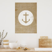 Poster Ancrage vintage rustique (Cuisine)