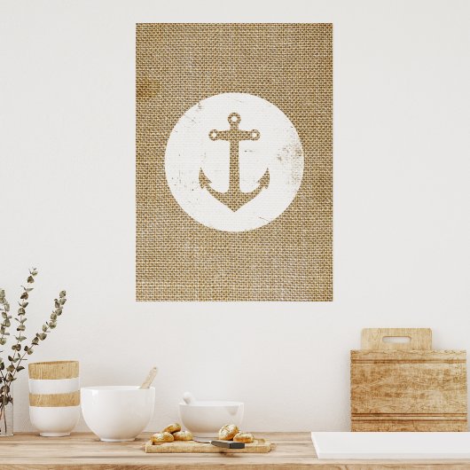 Poster Ancrage vintage rustique (Cuisine)