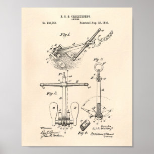 Poster Ancre 1892 Brevet Art Vieux Poivre