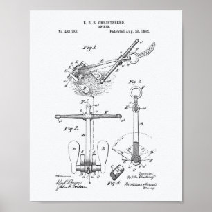 Poster Ancre 1892 Livre blanc sur l'art des brevets
