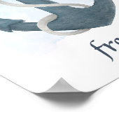 Poster Ancre Bleu Blanc Thème Marin Océanique (Coin)