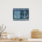 Poster Ancre bleue Ajouter un texte/une photo (Cuisine)