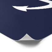 Poster Ancre bleue marine (Coin)