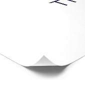 Poster Ancre bleue marine et nom personnalisé (Coin)