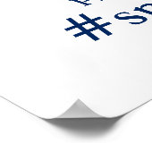 Poster Ancre bleue marine Mariage nautique (Coin)