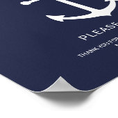 Poster Ancre Bleue Marine Nautique Symbole de mariage Fav (Coin)