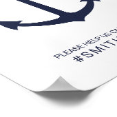 Poster Ancre bleue marine Oh Snap Mariage (Coin)