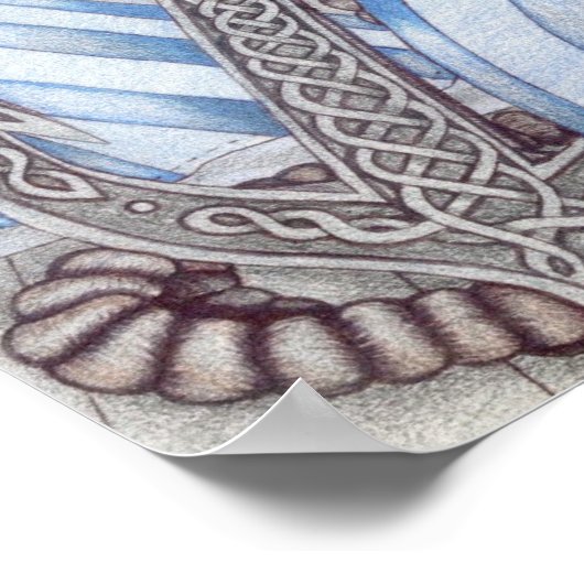 Poster Ancre celtique Nautique (Coin)