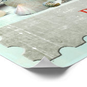 Poster Ancre de coquillages nautiques Starfish Beach Thèm (Coin)