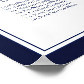 Poster Ancre de couronne Monogramme Mariage petit siège (Coin)