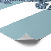 Poster Ancre des rayures nautiques (Coin)