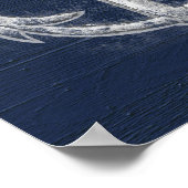 Poster Ancre marine vintage (Coin)