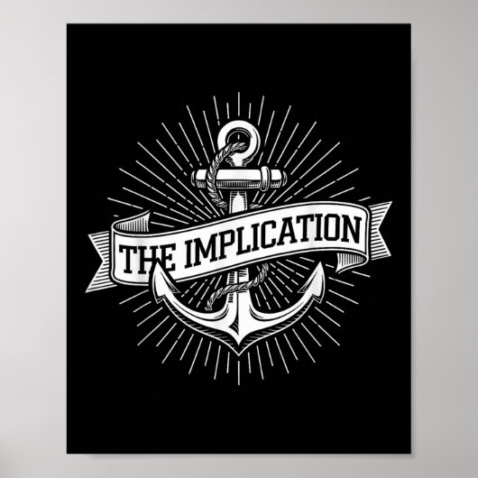 Poster Ancre Maritime L'Implication Nautionique Voile G (Devant)