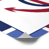 Poster Ancre Nautical Wave Nursery (Coin)