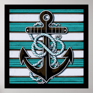 Poster Ancre nautique