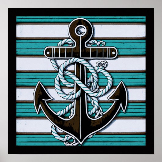 Poster Ancre nautique (Devant)