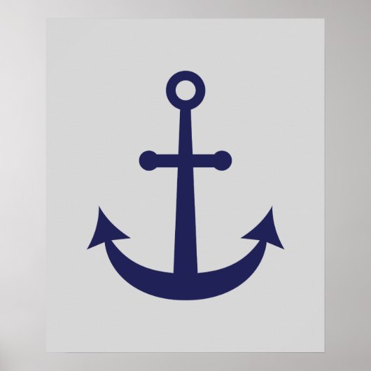 Poster Ancre nautique (Devant)