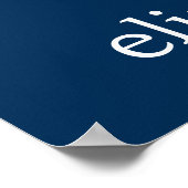 Poster Ancre nautique avec Motif de Navy Jaune Chevron (Coin)