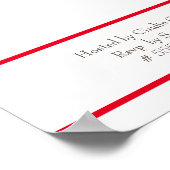 Poster Ancre nautique Baby shower bleu (Coin)