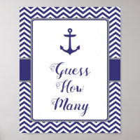 Ancre nautique Baby shower Devinez combien de sign