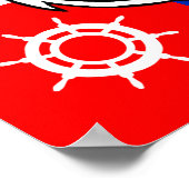 Poster Ancre nautique - Bienvenue amis (Coin)