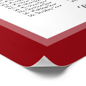 Poster Ancre nautique Mariage rouge (Coin)