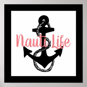 Poster Ancre nautique + VIE NAUTI  