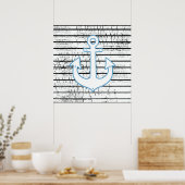 Poster ancre sur bandes vieilles (Cuisine)