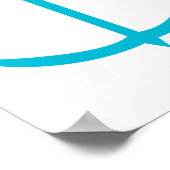 Poster Ancre Turquoise nautique (Coin)