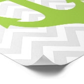 Poster Ancre verte Nautique (Coin)