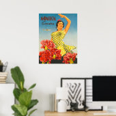 Poster Andalousie, Espagne, danse traditionnelle, femme,  (Bureau à domicile)