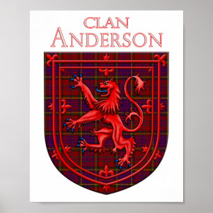 Poster Anderson de Kinnecher Red Tartan Scottish Plaid