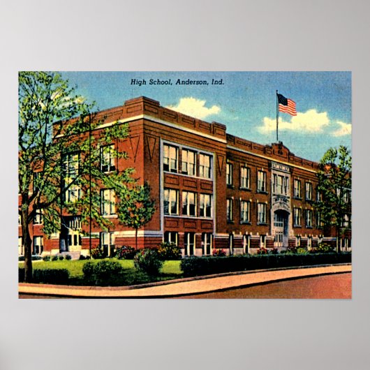 Poster Anderson, école secondaire de l'Indiana (Devant)